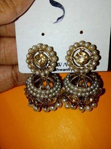 Pearl Jhumka Earrings