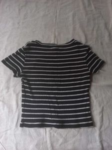Striped Black Tee