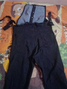 Black Denim Overalls