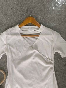 White Wrap Top