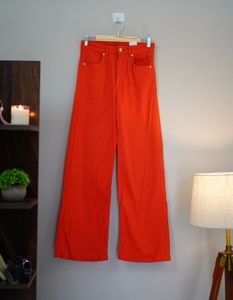 Orange Wide Leg Pants