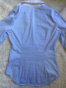 Blue Zara Basic Fitted Shirt