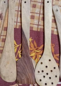 Vintage Wooden Utensil Set