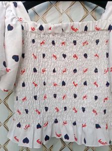 New With Tag Cute Crop Korean Top