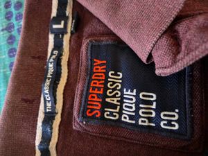 Superdry Burgundy Polo T-Shirt