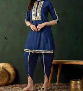 Blue Embroidered Kurta Set