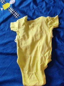 Cute Yellow Baby Bodysuit