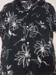 Floral Print Button-Down Shirt