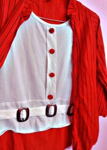 Open Shirt With White Inner Top