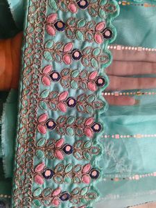 Light Sky Blue 🩵 Net Saree New With Blouse