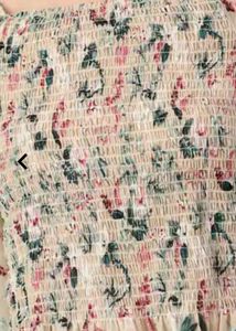 Floral Print Smocked Top