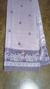 Grey Silk Saree