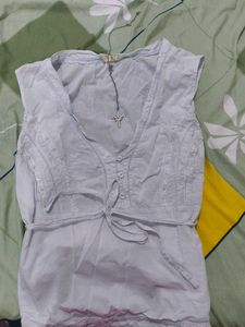 Dreamy White Top With Tiestring🤍✨💌