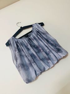 net fabric flowy top