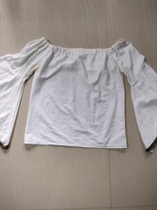 Women Off Shoulder White Top