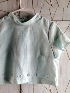 Light Blue Crop Top