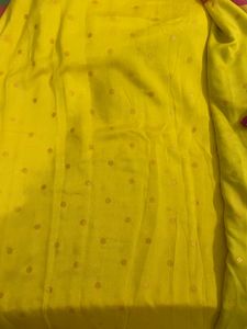 Designer yellow saree (New)
