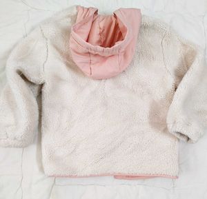 Cute Two-Tone Pink Fleece Jacket