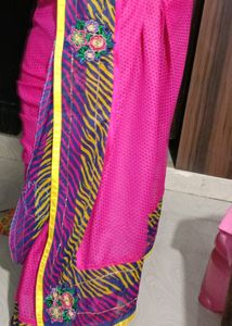 Pink saree