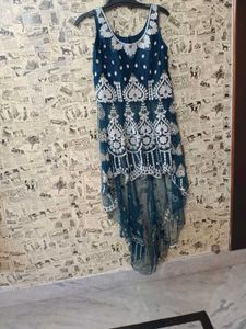 Women Bollywood Style Ethenic Skirt with Long Top