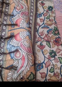 Tussar Kalamkari Saree