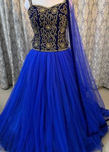 Blue Embellished Lehenga Choli