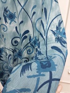 Modern Printed Blue Full Suit Set