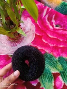 Woman Stylish Hair Bun Rubber