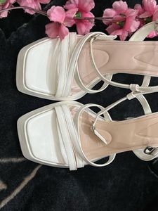 Stelatoes White Platform Sandals