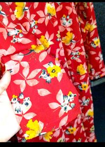 Floral Kurta Set Red♥️