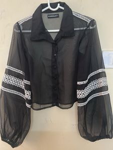 Sheer Black Blouse