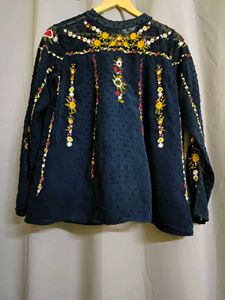 Zara Embroidered Top 💙