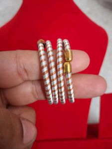 Twisted Bangle Bracelet Silver Ragi Mix