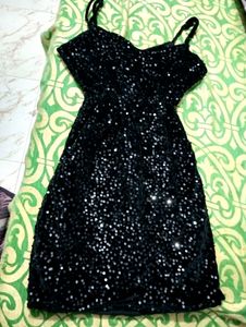 Sparkling Black Mini Dress
