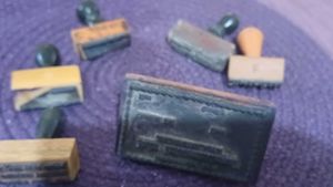 Vintage Wooden Hand Stamp Set