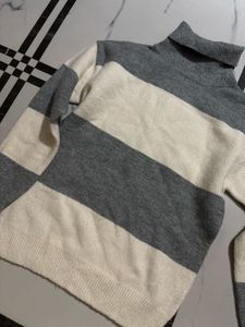 Striped Turtleneck Sweater
