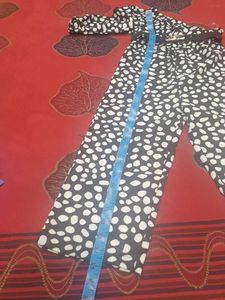 Black &amp; White Polka Dot Jumpsuit