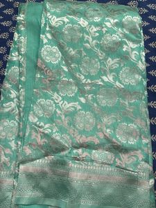 sea green banarus saree