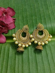 Pearl Jhumka Earrings
