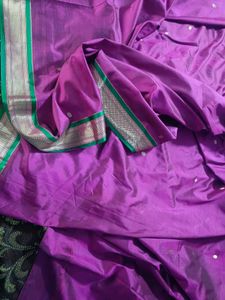 Beautiful Pure Silk Narali Kinnar Paithani Saree