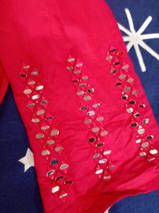 Rakhi Special💕Pink Kurta Mirror Work 💕