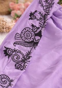 Lilac Embroidered Kurti Dress