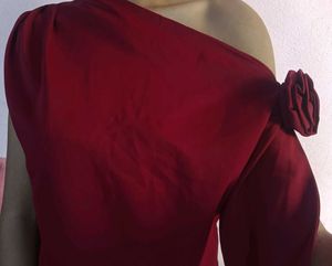 Elegant One-Shoulder red tops