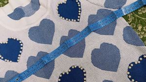 Blue Heart Knit Top