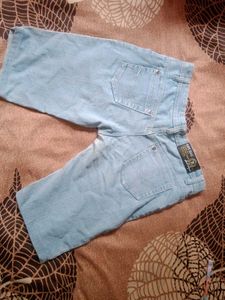 Light Wash Denim Bermuda Shorts