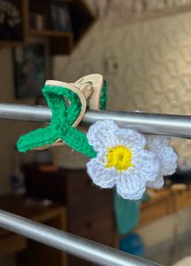 Crochet Flower Hair Clips - Set of 3