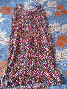 Patterned Sleeveless Dress