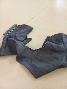 Elegant Silver Saree