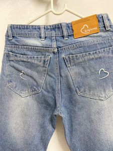 BEING HUMAN LIGHT BLUE WIDE LEG DENIM  JEANS