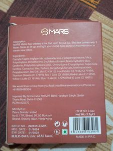 Mars Matte Stick Lipstick